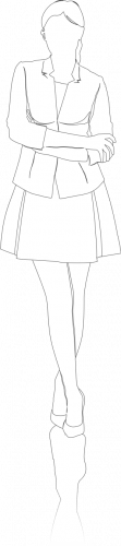 Silhouette Woman Business Skirt 2